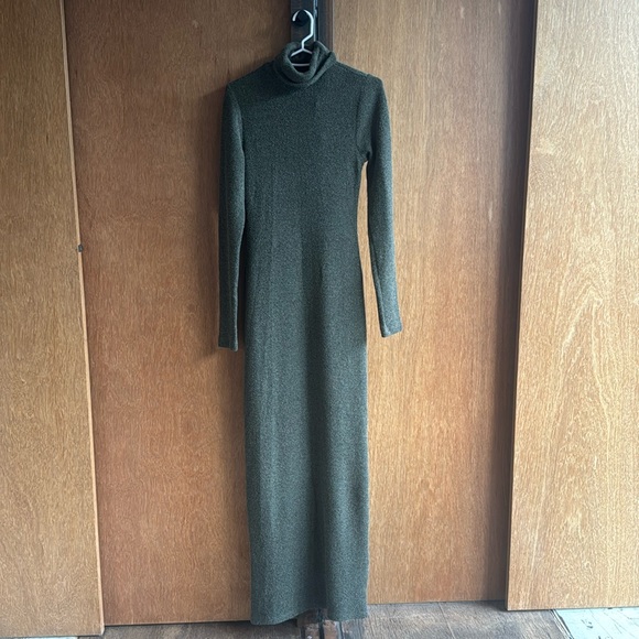 MNG turtleneck green dress - Picture 1 of 3